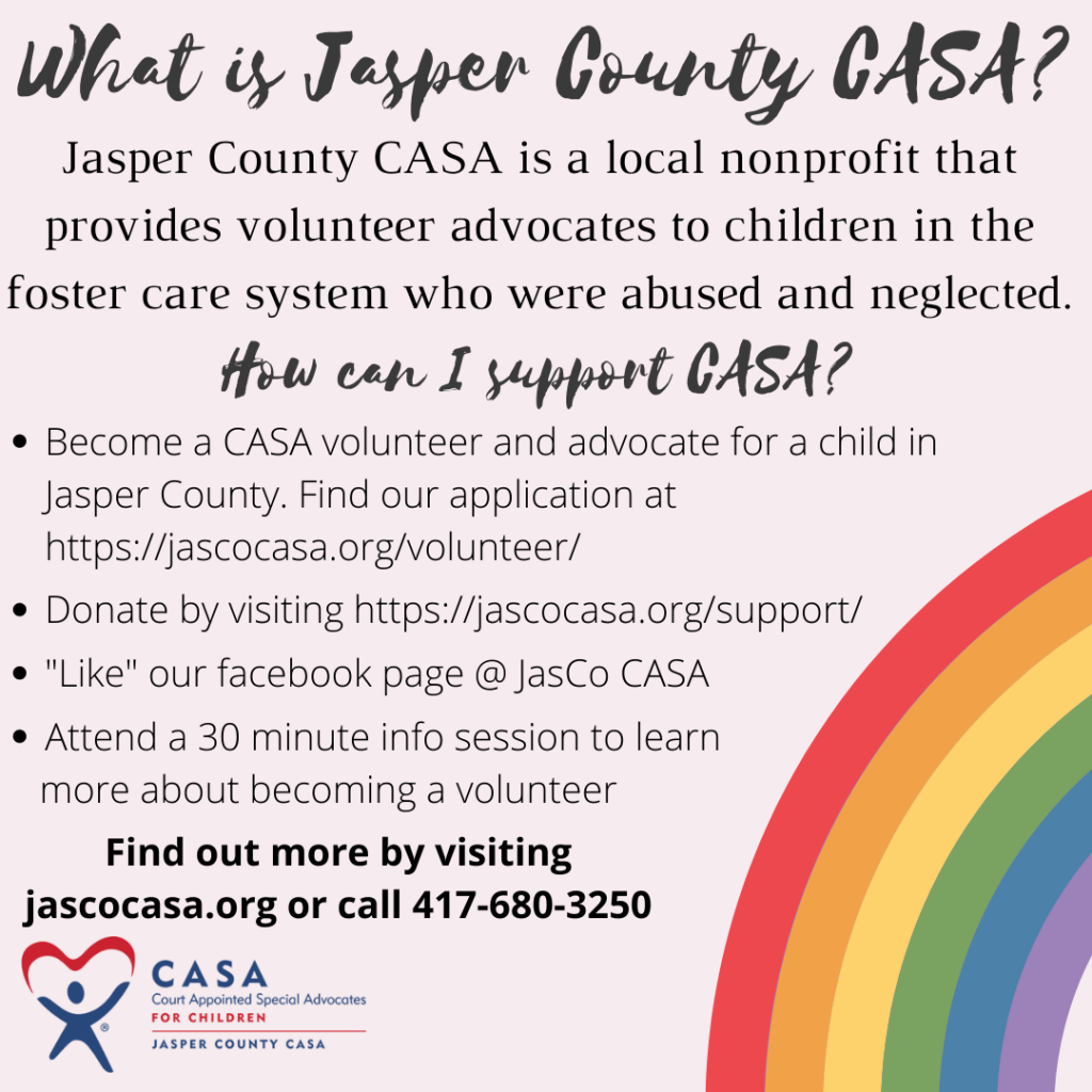 Become a Volunteer For Jasper County CASA