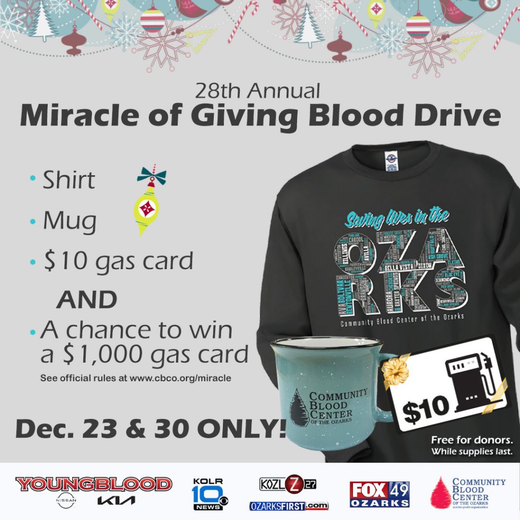 Give the Gift of Life During the Miracle of Giving Blood Drive This Holiday Season