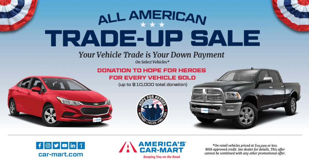 America's Car-Mart Encourages Community to Take Advantage of All-American Trade-Up Sale Throughout July