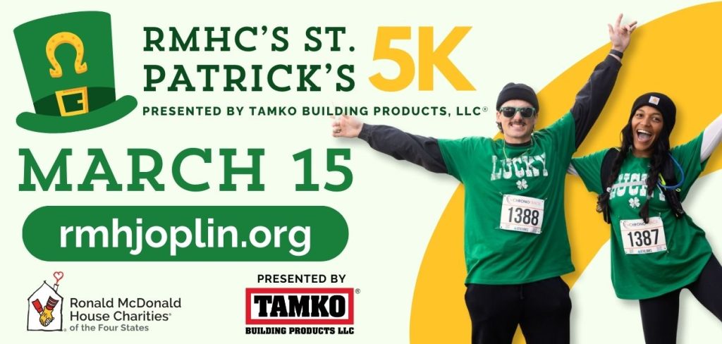 Ronald McDonald House Charities of the Four States to Host Free St. Patrick's Day 5K, Presented by TAMKO Building Products