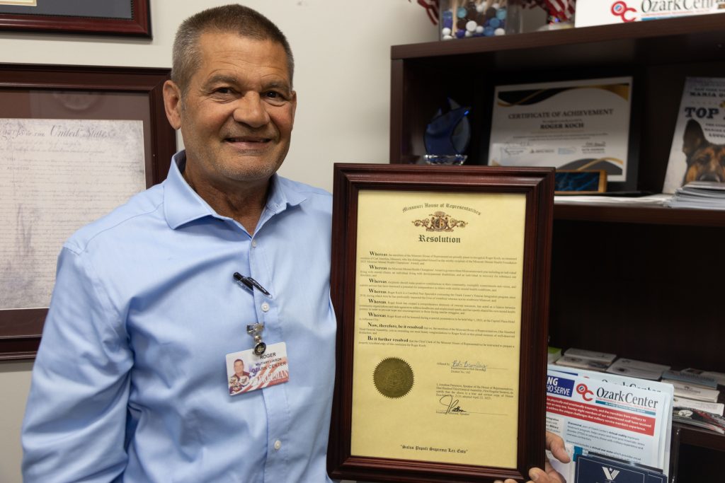 Ozark Center's Roger Koch Recognized for Life-Changing Veteran Care