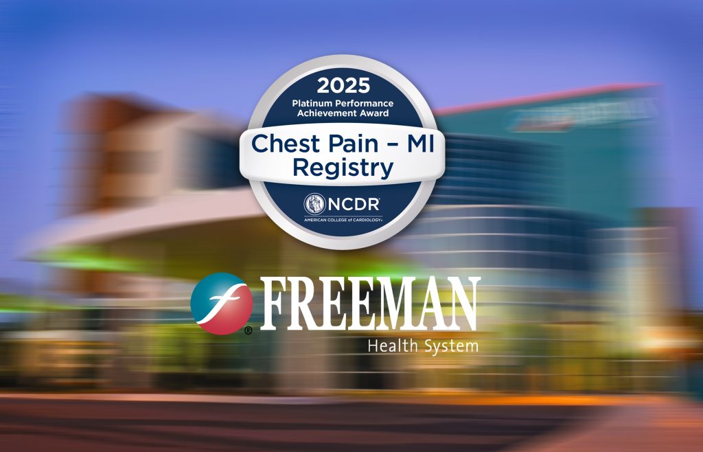 Freeman Health System Receives American College of Cardiology's NCDR Chest Pain — MI Registry Platinum Performance Achievement Award