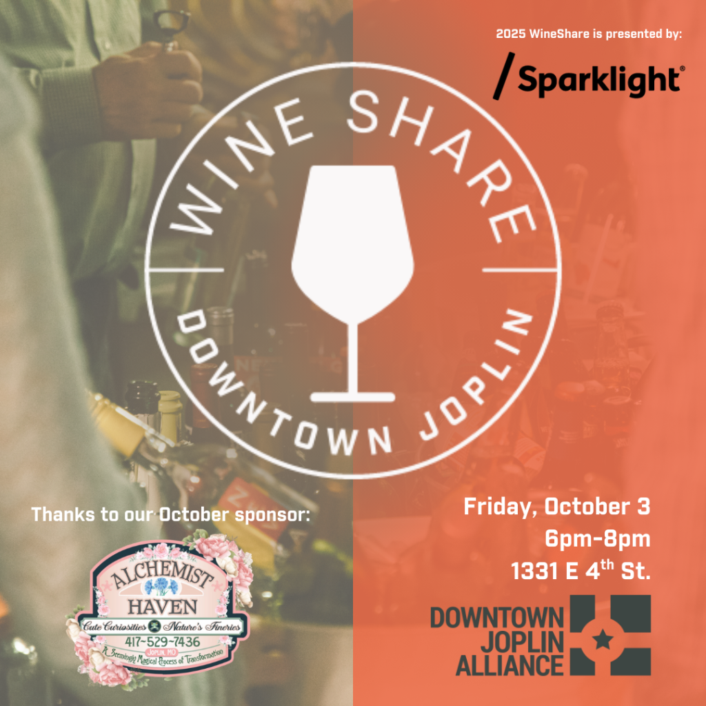 October Wineshare to be Held at Alchemist Haven by Downtown Joplin Alliance