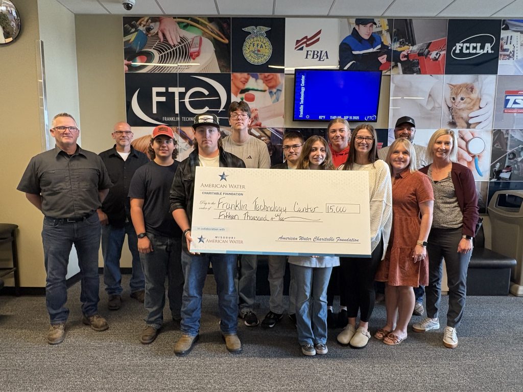 Franklin Technology Center Receives $15,000 for Workforce Development from Missouri American Water Company