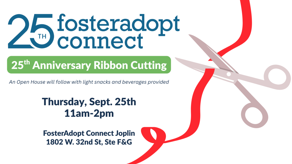 FosterAdopt Connect to Celebrate 25-Year Anniversary with Ribbon Cutting and Open House on September 25