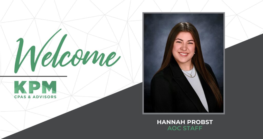 KPM CPAs & Advisors Welcomes Hannah Probst