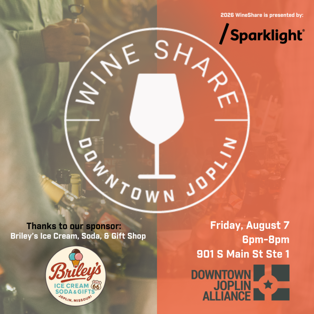 August Wineshare To Be Held At Briley's Ice Cream In Downtown Joplin