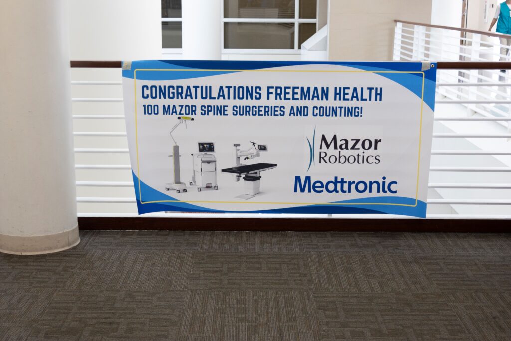 Freeman Health System's Dr. Joshua Sweaney Performs 100th Successful Medtronic Mazor™ Spine Surgery